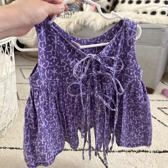 BLEUCOCO Purple Organic Cotton Tank | 2-3T - Picture 3 of 6